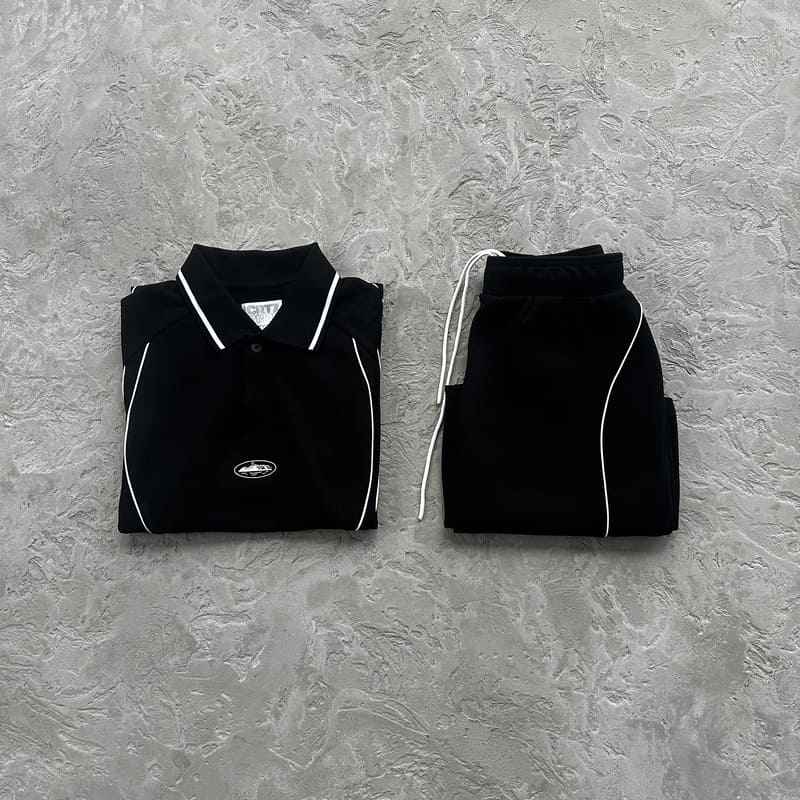Conjunto Corteiz Island Pique Polo Preto