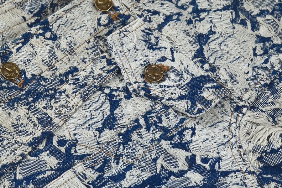 Pronta Entrega - Jaqueta Louis Vuitton Distressed Floral Denim