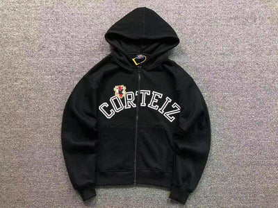 Jaqueta Corteiz Arch Shield Zip Black