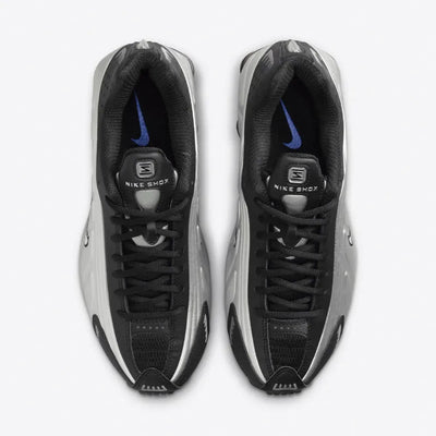 Nike Shox R4 Metallic Silver Black Racer Blue