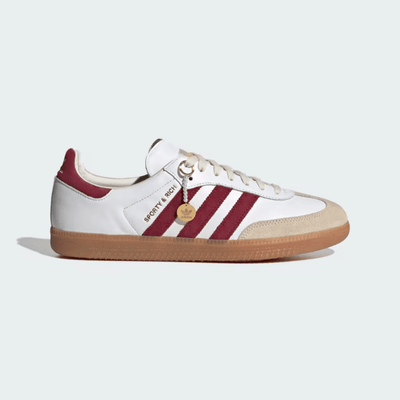 SAMBA Sporty Rich x adidas Samba OG Collegiate Burgundy–Confortável