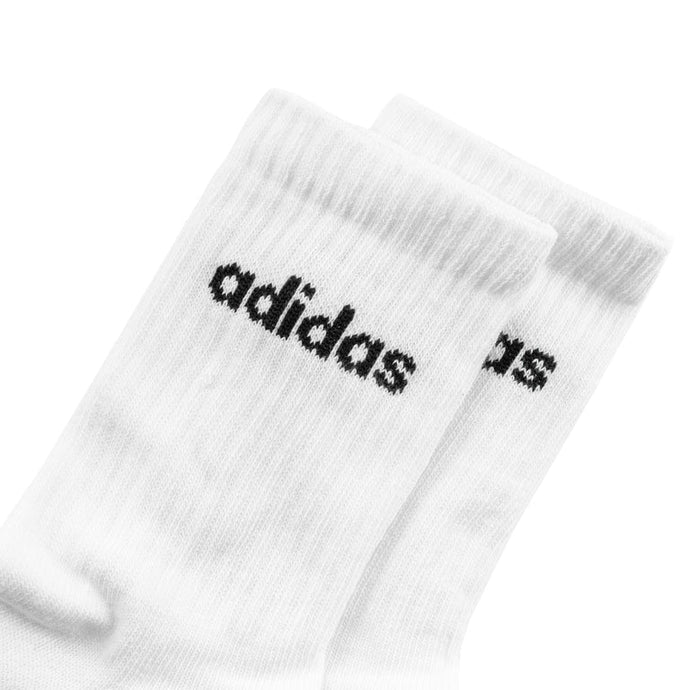 Meias Adidas Cushioned Linear Crew Socks 6 Pares Branco