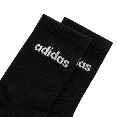 Meias Adidas Cushioned Linear Crew Socks 6 Pares Branco, Preto e Cinza