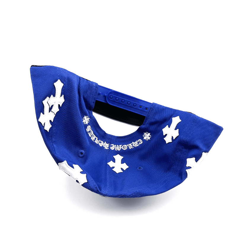 Boné Chrome Hearts Cross Patch Azul
