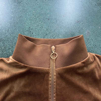 Conjunto Corteiz Veludo Marrom