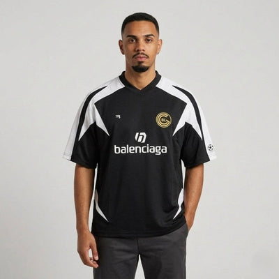 Camiseta Balenciaga Soccer T-Shirt 'BlackWhite'