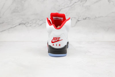 Jordan 5 Retro Fire Red Silver Tongue