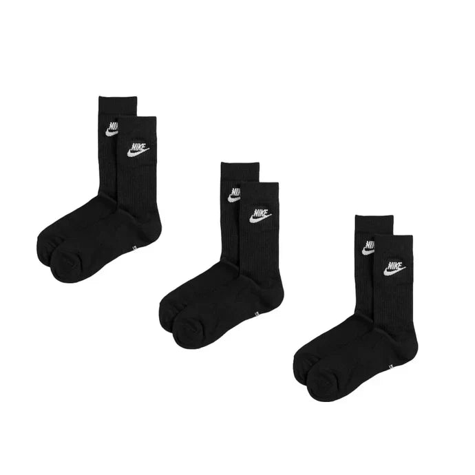 Meias Nike Everyday Essential Crew Socks 3 Pares Preto