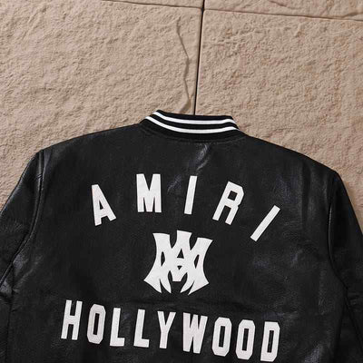 Jaqueta Amiri MA Hollywood bomber Leather Black