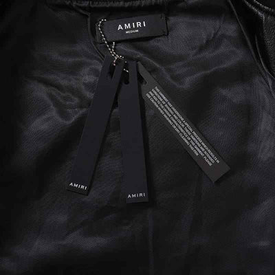 Jaqueta Amiri MA Hollywood bomber Leather Black