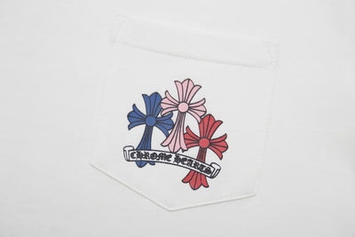 Camiseta Chrome Hearts Cross Colour Branca